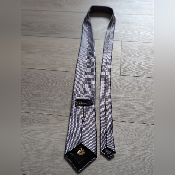 Blue and Brown Silk Biederman Tie - Picture 3 of 7